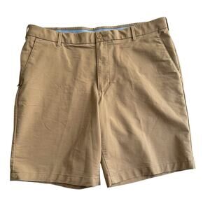 Izod Micro Poly Golf Shorts Size 36 Khaki Chino Classic Grip Waist Beach